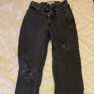 Abercrombie Curve Love High Rise Black “Dad Jeans”
